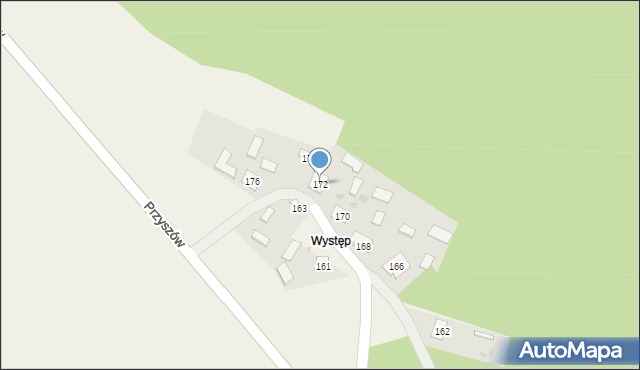 Przyszów, Występ, 7, mapa Przyszów