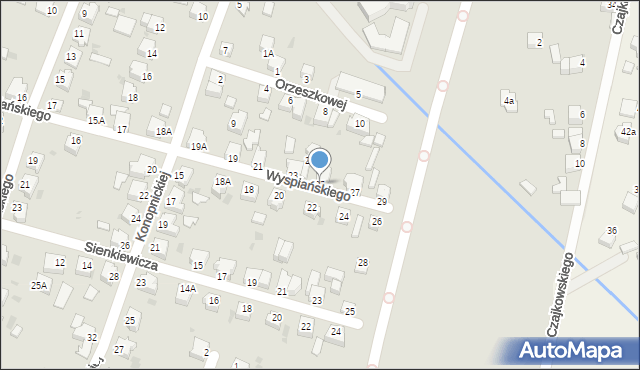Pszczyna, Wyspiańskiego Stanisława, 25, mapa Pszczyny