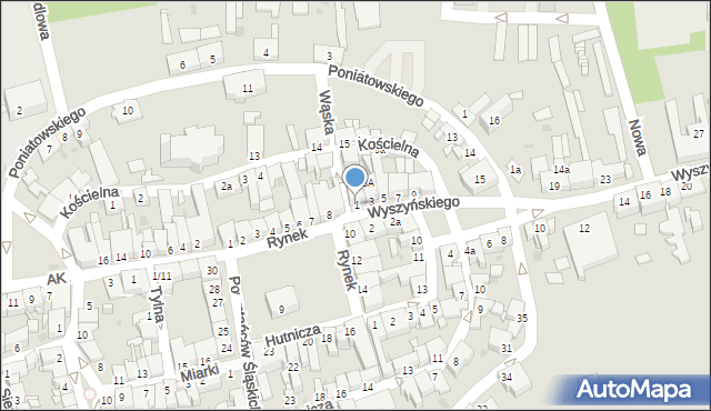 Pyskowice, Wyszyńskiego Stefana, ks. kard., 1, mapa Pyskowice