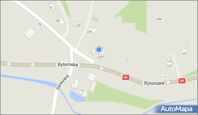 Pyskowice, Wyszyńskiego Stefana, ks. kard., 111, mapa Pyskowice