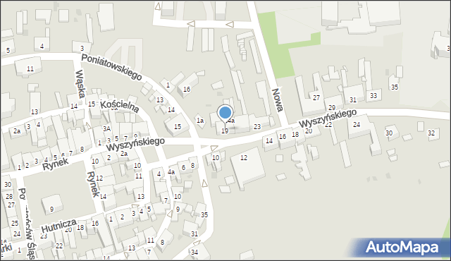 Pyskowice, Wyszyńskiego Stefana, ks. kard., 19, mapa Pyskowice