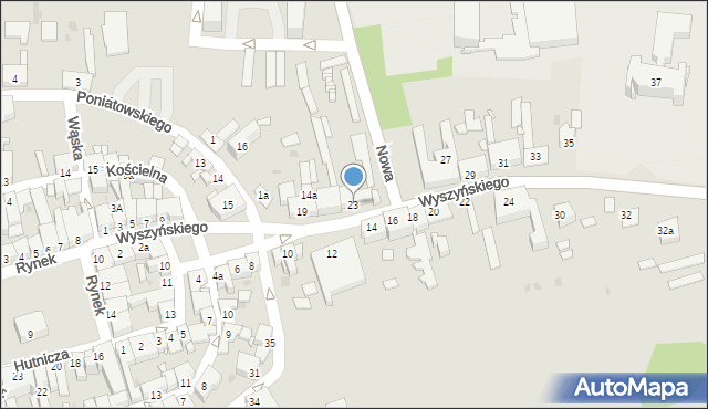 Pyskowice, Wyszyńskiego Stefana, ks. kard., 23, mapa Pyskowice