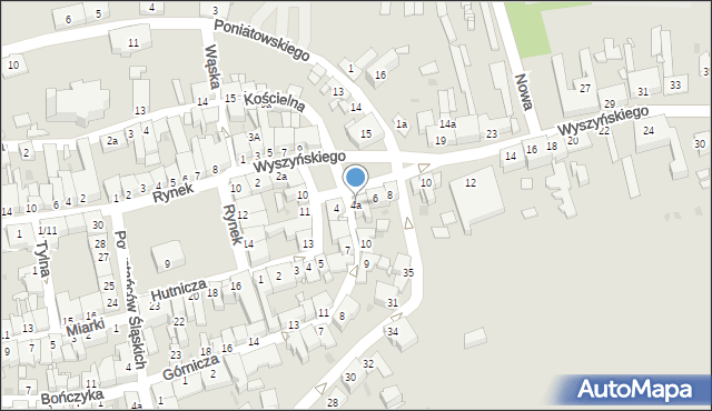 Pyskowice, Wyszyńskiego Stefana, ks. kard., 4a, mapa Pyskowice