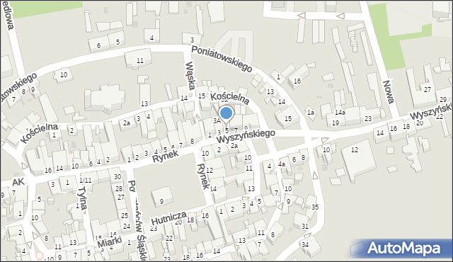 Pyskowice, Wyszyńskiego Stefana, ks. kard., 5, mapa Pyskowice