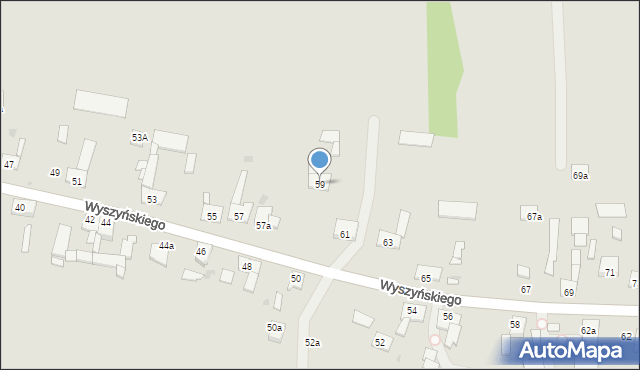 Pyskowice, Wyszyńskiego Stefana, ks. kard., 59, mapa Pyskowice