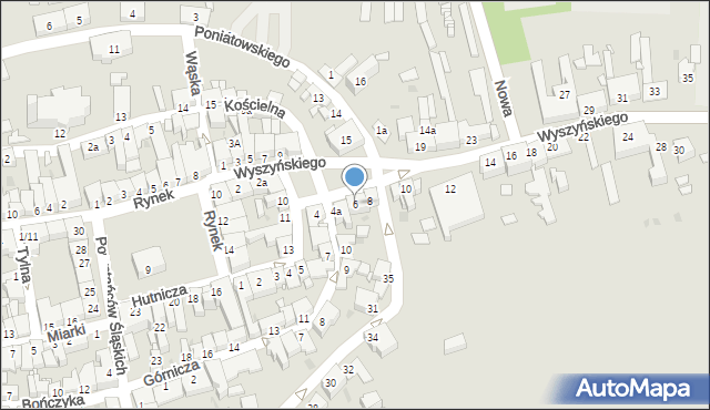 Pyskowice, Wyszyńskiego Stefana, ks. kard., 6, mapa Pyskowice