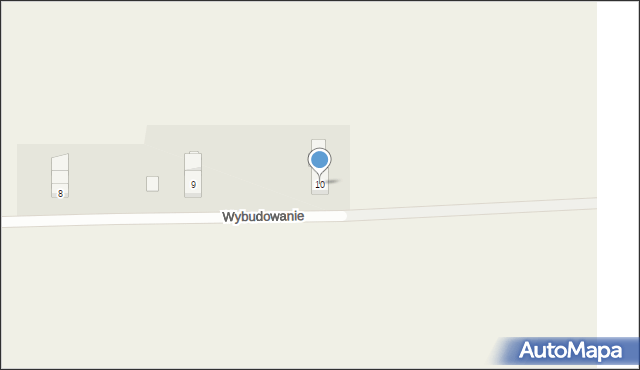 Radawnica, Wybudowanie, 10, mapa Radawnica