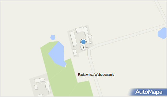 Radawnica, Wybudowanie, 3, mapa Radawnica