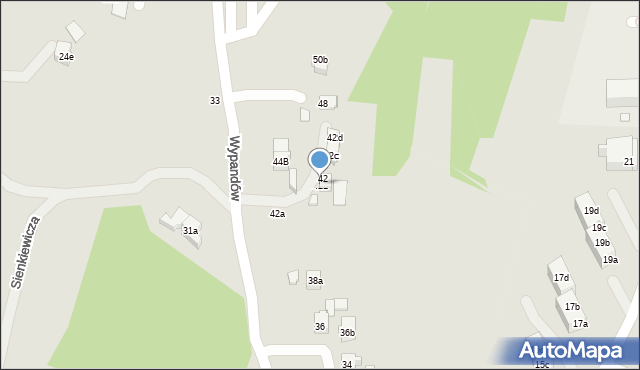 Radlin, Wypandów, 42B, mapa Radlin