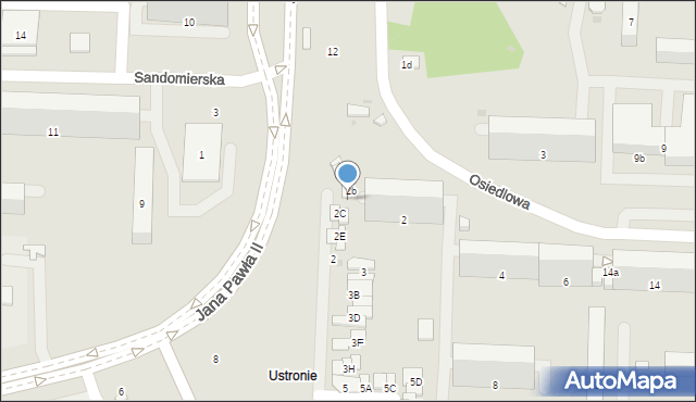 Radom, Wyścigowa, 2A, mapa Radomia