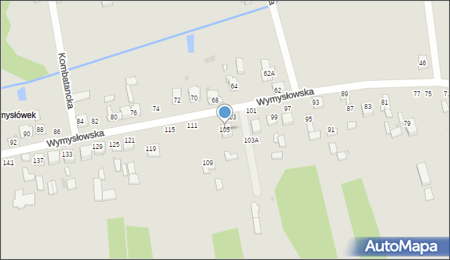 Radomsko, Wymysłowska, 105, mapa Radomsko