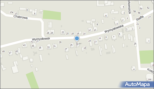 Radomsko, Wymysłowska, 23, mapa Radomsko