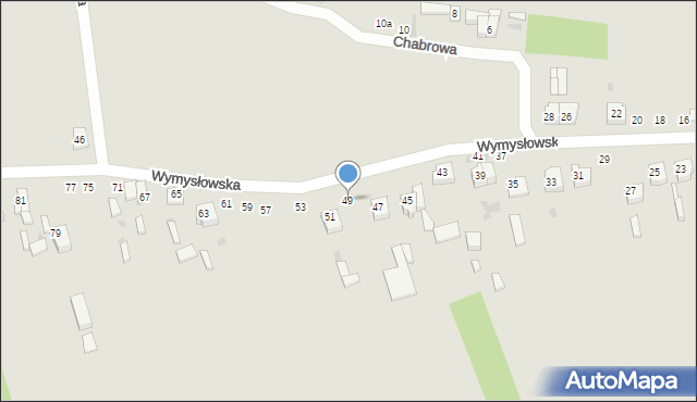 Radomsko, Wymysłowska, 49, mapa Radomsko