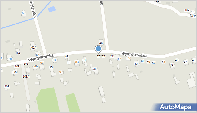 Radomsko, Wymysłowska, 77, mapa Radomsko