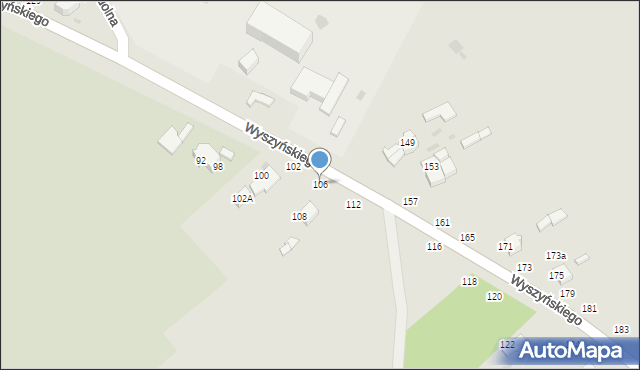 Radomsko, Wyszyńskiego Stefana, ks. prym. kard., 106, mapa Radomsko