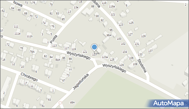 Radomsko, Wyszyńskiego Stefana, ks. prym. kard., 123, mapa Radomsko