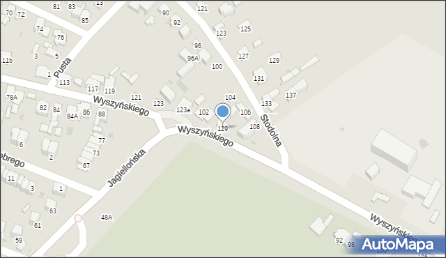 Radomsko, Wyszyńskiego Stefana, ks. prym. kard., 129, mapa Radomsko