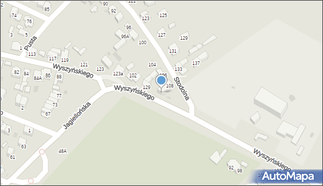 Radomsko, Wyszyńskiego Stefana, ks. prym. kard., 131, mapa Radomsko