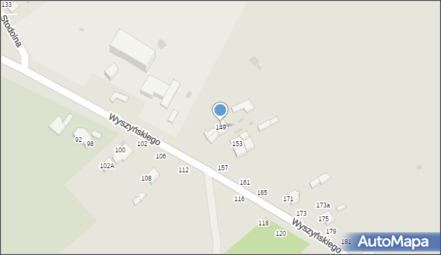 Radomsko, Wyszyńskiego Stefana, ks. prym. kard., 149, mapa Radomsko