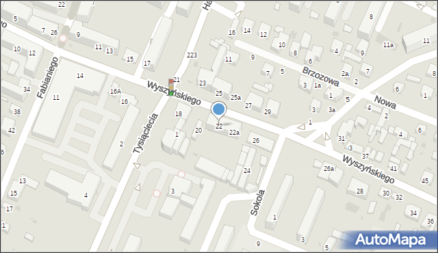 Radomsko, Wyszyńskiego Stefana, ks. prym. kard., 22, mapa Radomsko