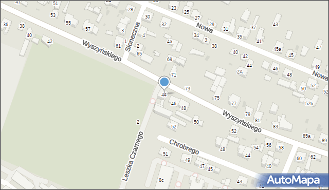 Radomsko, Wyszyńskiego Stefana, ks. prym. kard., 44, mapa Radomsko