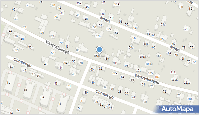 Radomsko, Wyszyńskiego Stefana, ks. prym. kard., 87, mapa Radomsko