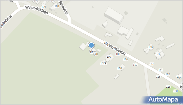 Radomsko, Wyszyńskiego Stefana, ks. prym. kard., 92, mapa Radomsko
