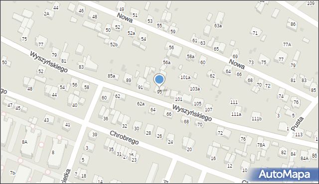 Radomsko, Wyszyńskiego Stefana, ks. prym. kard., 95, mapa Radomsko