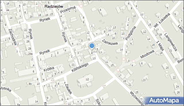 Radziejów, Wyzwolenia, 4, mapa Radziejów