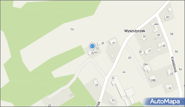 Radziszów, Wytrzyszczek, 31, mapa Radziszów