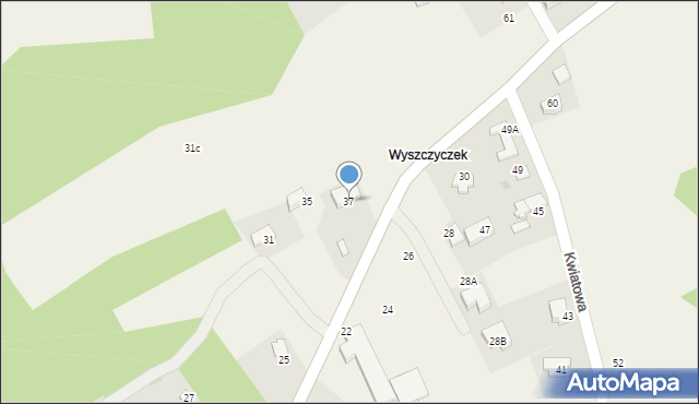 Radziszów, Wytrzyszczek, 37, mapa Radziszów