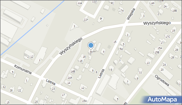 Radzymin, Wyszyńskiego Stefana, ks. kard., 20, mapa Radzymin