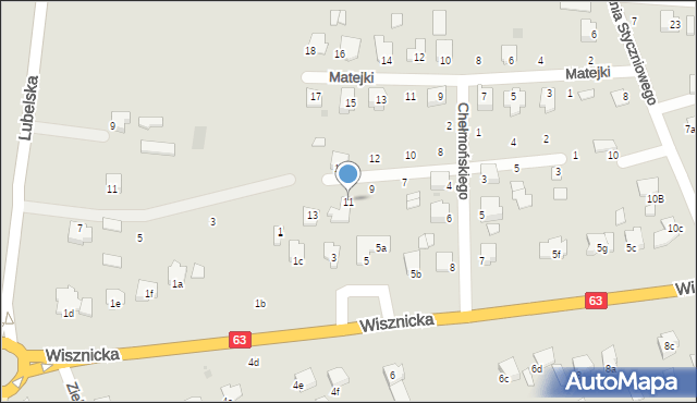 Radzyń Podlaski, Wyspiańskiego Stanisława, 11, mapa Radzyń Podlaski