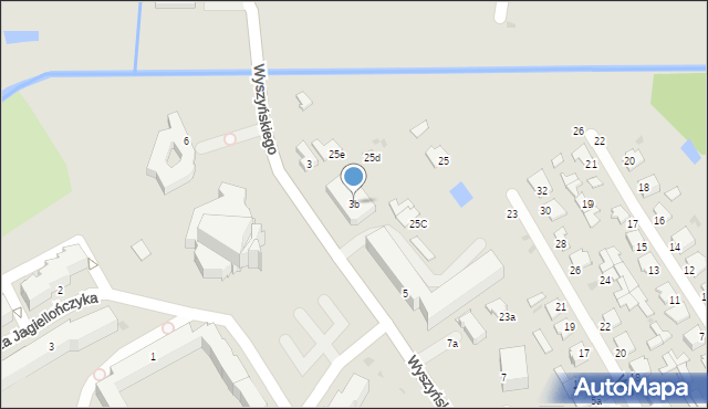 Radzyń Podlaski, Wyszyńskiego Stefana, ks. kard., 3b, mapa Radzyń Podlaski