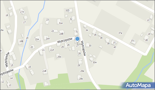 Rogów, Wytrzęsów, 27, mapa Rogów