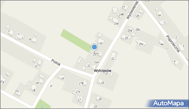 Rogów, Wyzwolenia, 23, mapa Rogów