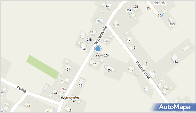 Rogów, Wyzwolenia, 25a, mapa Rogów