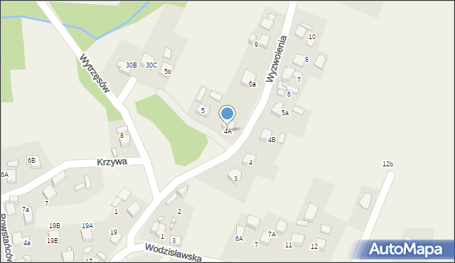 Rogów, Wyzwolenia, 4A, mapa Rogów