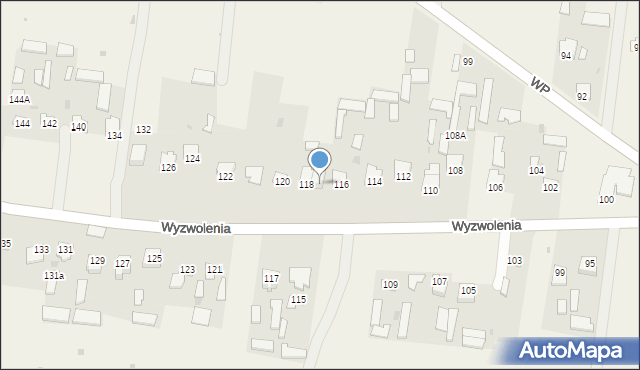 Rogóźno, Wyzwolenia, 118a, mapa Rogóźno