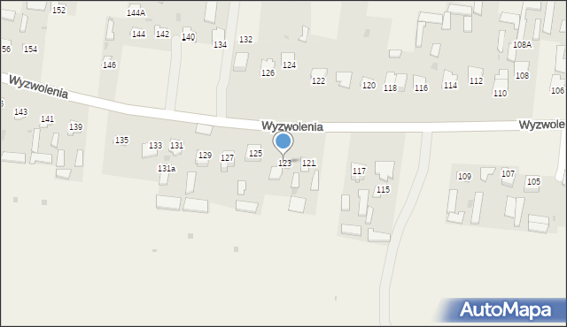 Rogóźno, Wyzwolenia, 123, mapa Rogóźno