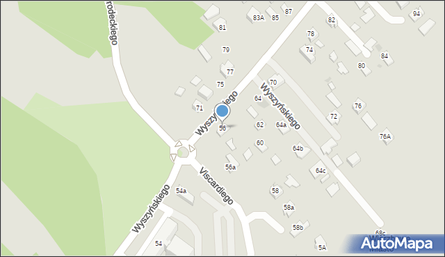 Ropczyce, Wyszyńskiego Stefana, ks. kard., 56, mapa Ropczyce