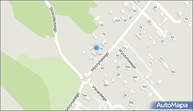 Ropczyce, Wyszyńskiego Stefana, ks. kard., 73, mapa Ropczyce