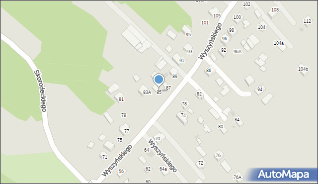 Ropczyce, Wyszyńskiego Stefana, ks. kard., 85, mapa Ropczyce