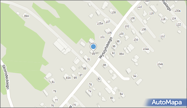 Ropczyce, Wyszyńskiego Stefana, ks. kard., 93, mapa Ropczyce