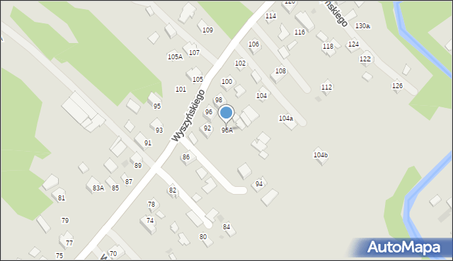 Ropczyce, Wyszyńskiego Stefana, ks. kard., 96A, mapa Ropczyce