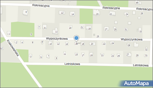 Rozalin, Wypoczynkowa, 16, mapa Rozalin