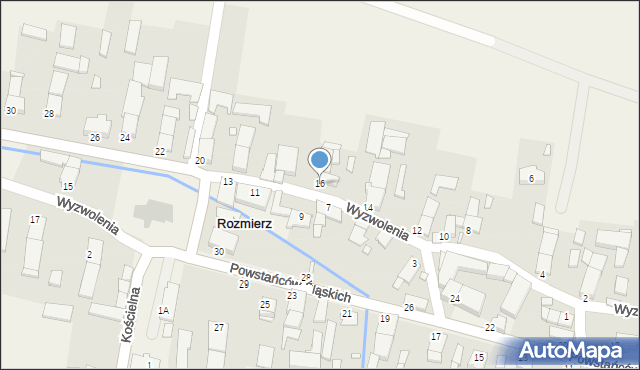 Rozmierz, Wyzwolenia, 16, mapa Rozmierz