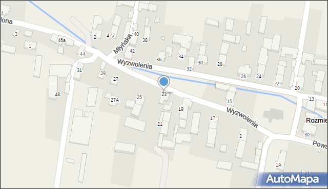 Rozmierz, Wyzwolenia, 23, mapa Rozmierz