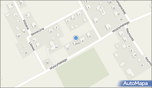 Rozogi, Wyszyńskiego Stefana, ks. kard., 10, mapa Rozogi