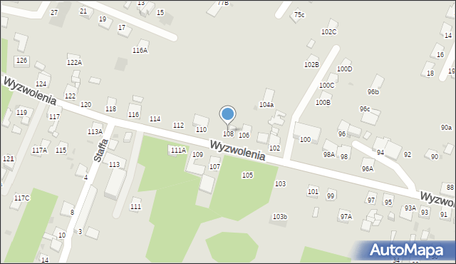 Ruda Śląska, Wyzwolenia, 108, mapa Rudy Śląskiej